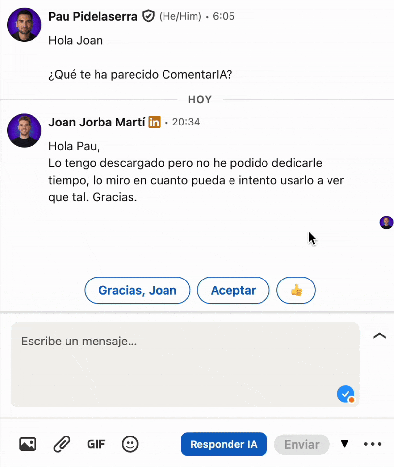 Responder mensajes privados con IA