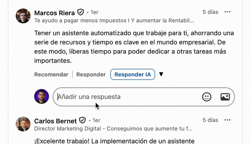 Responder comentarios con IA